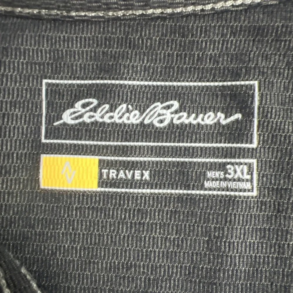 Eddie Bauer Travex Men's Pullover 1/4 Zip Sweater Black‎ Mock Neck Size 3XL